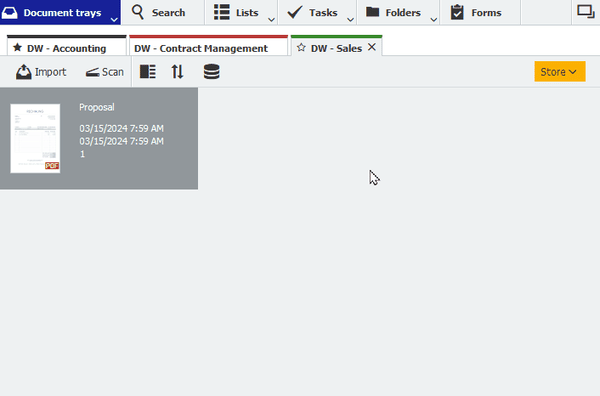3 Drag from tray to store dialog